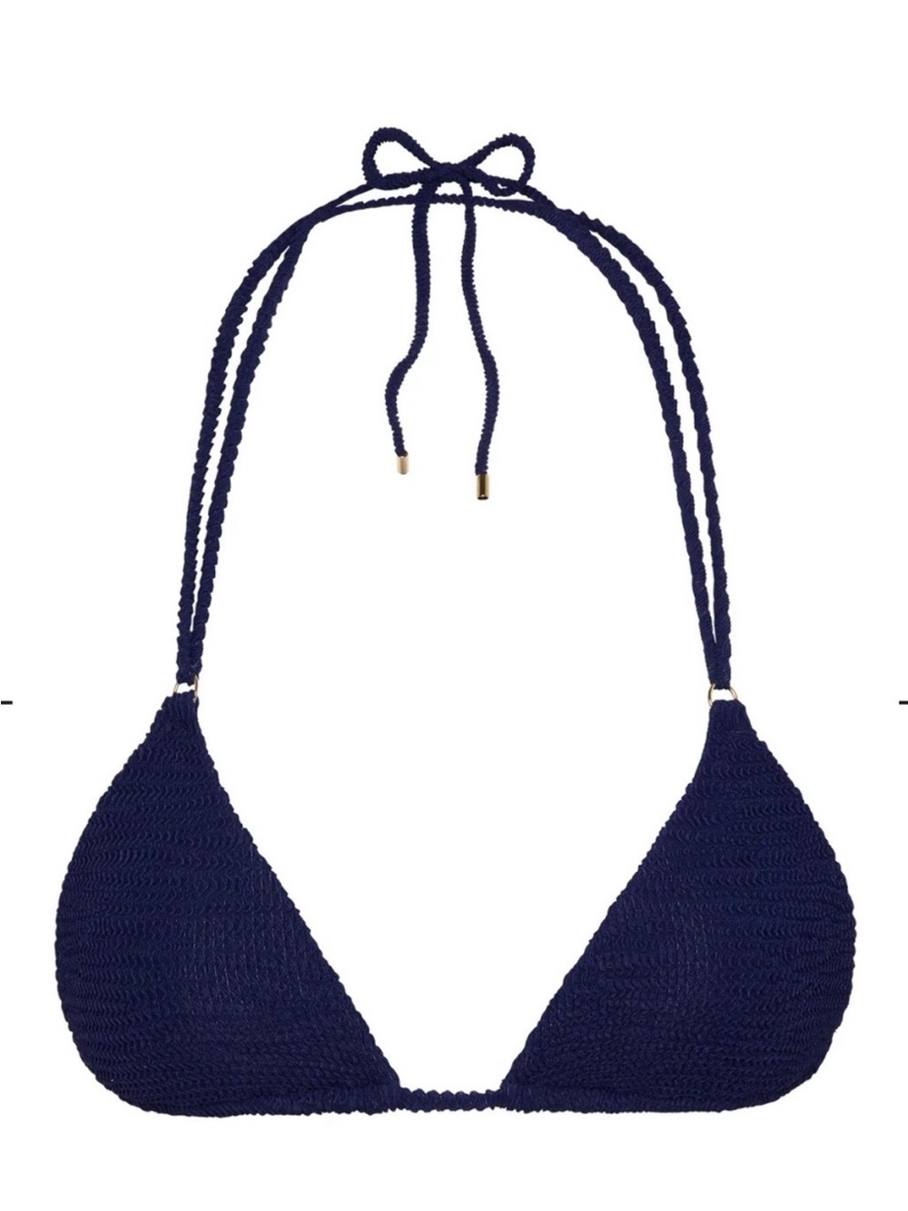 MONDAY Swimwear Hanalei Bikini Top in Midnight Crinkle NWT